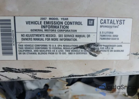 2007 Chevrolet Impala Ls из США, поврежденный, VIN 2G1WB58K779354887